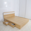 giường ngủ 1m4 gỗ mdf 2 hộc tủ