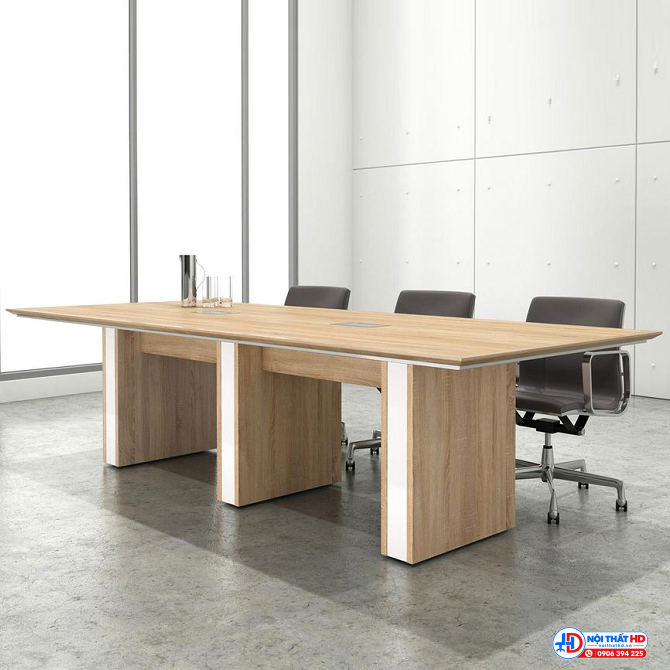 Bàn họp cao cấp 2m4 x 1m vân gỗ