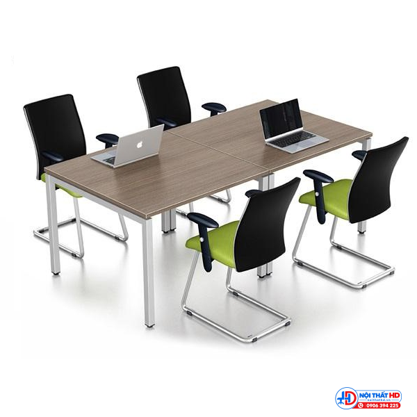 Bàn họp chân sắt 4 chỗ ngồi 1m6