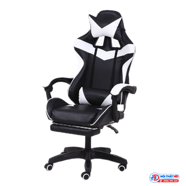 Ghế gaming phối đen trắng HD026