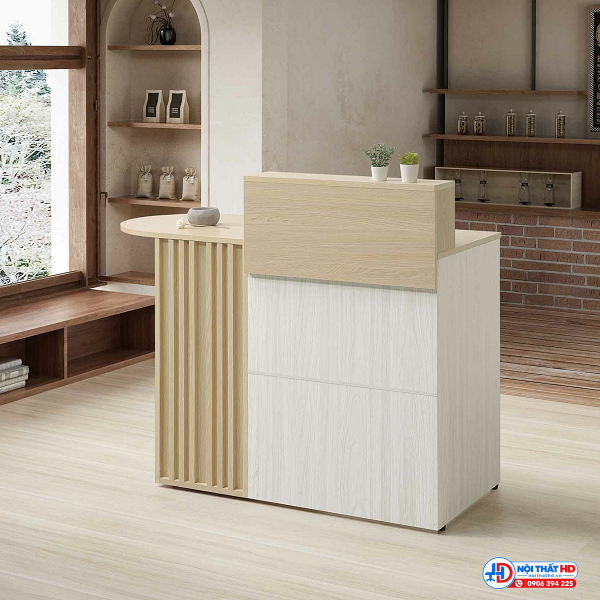 Bàn lễ tân mini 1m x 1m1 lthd028