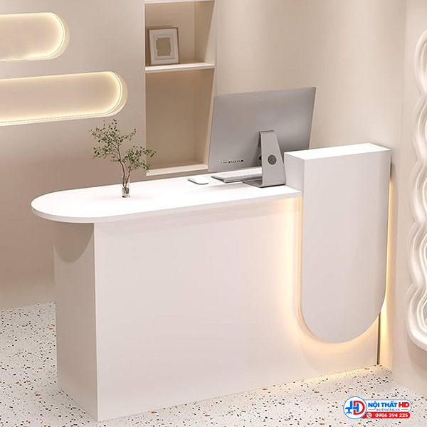 Bàn quầy lễ tân spa đẹp 1m4 lthd037