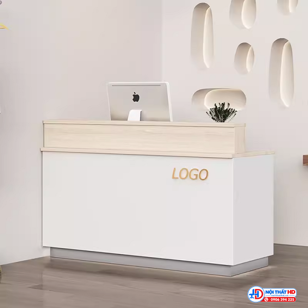 Quầy lễ tân thẳng 1m2 giá rẻ lthd040