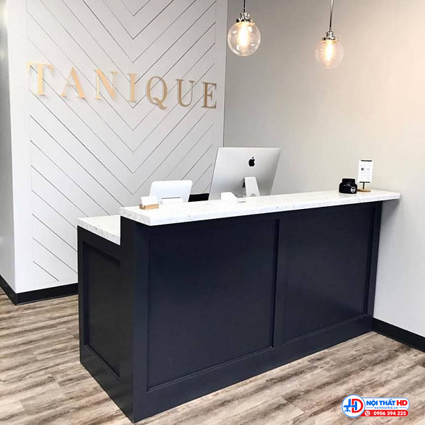 Quầy lễ tân thẳng 1m2 lthd013