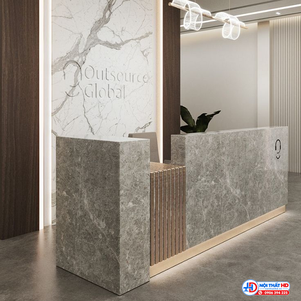 Quầy thu ngân spa cao cấp 2m tnhd011