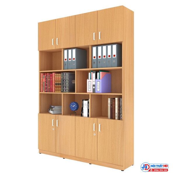 Tủ kệ tài liệu gỗ mdf 1m4 x 2m