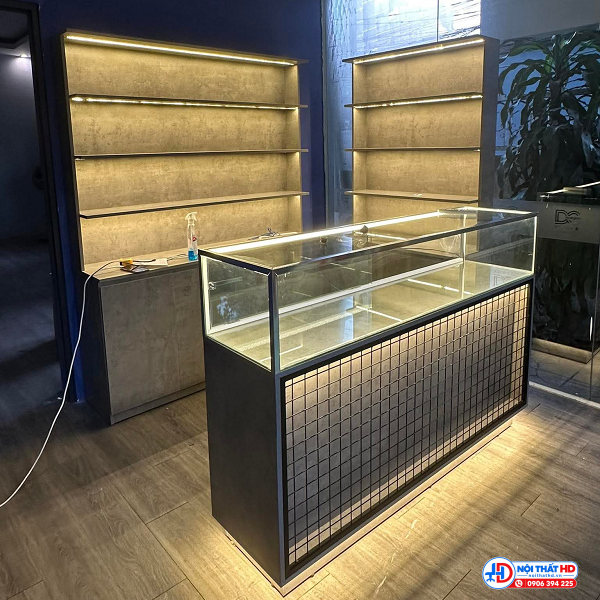 Tủ trưng bày điện thoại 1m2 x 1m tbhd016