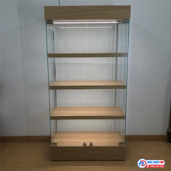 Tủ trưng bày mô hình 2 cánh cửa kính tbhd022