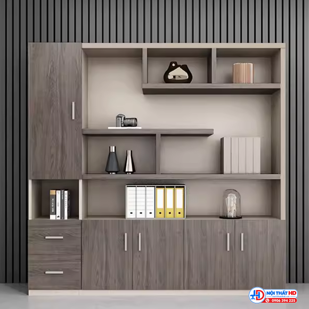 Tủ hồ sơ giám đốc 1m8 x 2m vân gỗ