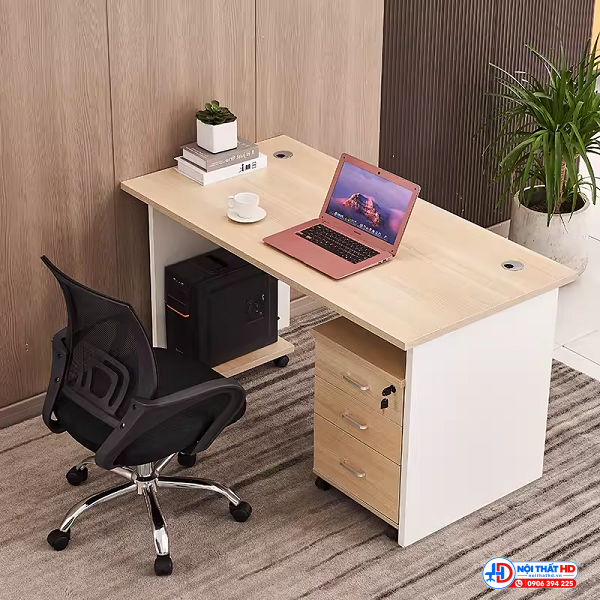 Bàn làm việc nhân viên 1m2 x 60cm giá rẻ