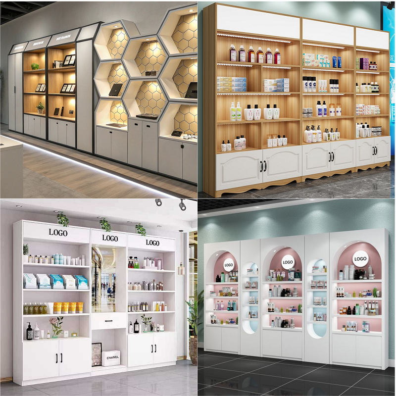 Mẫu tủ trưng bày mỹ phẩm đẹp