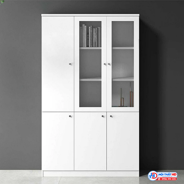Tủ hồ sơ văn phòng màu trắng 1m2