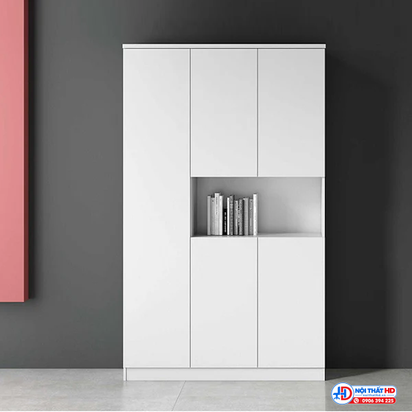 Tủ tài liệu văn phòng 3 cánh màu trắng