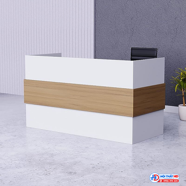Quầy lễ tân chữ u 1m4 lthd076