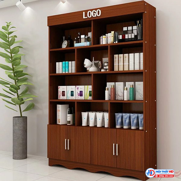 Tủ kệ trưng bày gỗ mdf 1m4 giá rẻ tbhd037