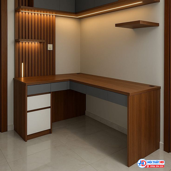 Bàn làm việc góc chữ l 1m6 x 1m4 bphd009