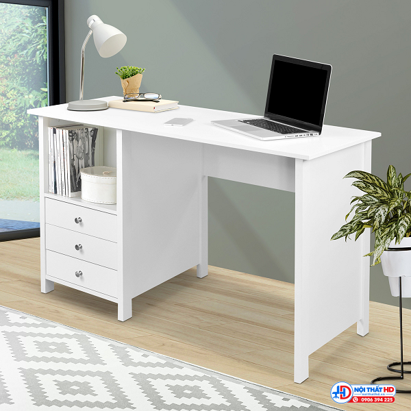 Bàn làm việc tại nhà 1m2 màu trắng bphd002