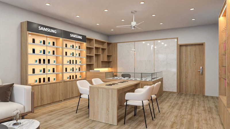 Mẫu tủ trưng bày điện thoại đẹp