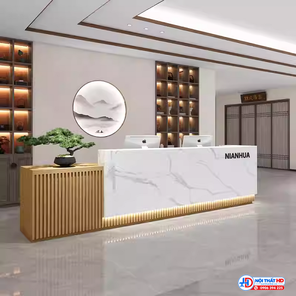 Quầy lễ tân resort cao cấp 2m lthd070