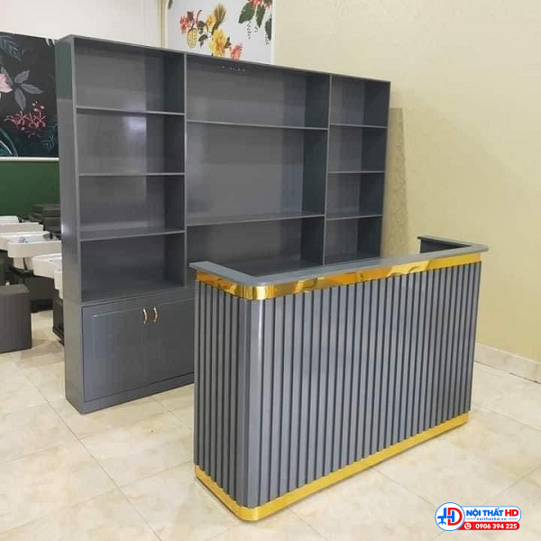 Quầy lễ tân spa lam sóng 1m2 lthd071