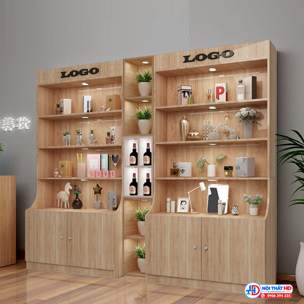 Tủ kệ trưng bày nước hoa 1m8 x 1m2 tbhd041