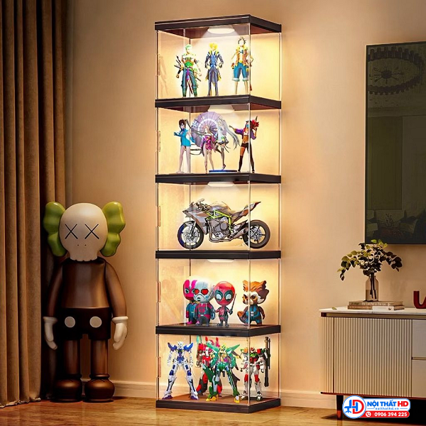 Tủ trưng bày mô hình có đèn 40cm x 1m8 tbhd063