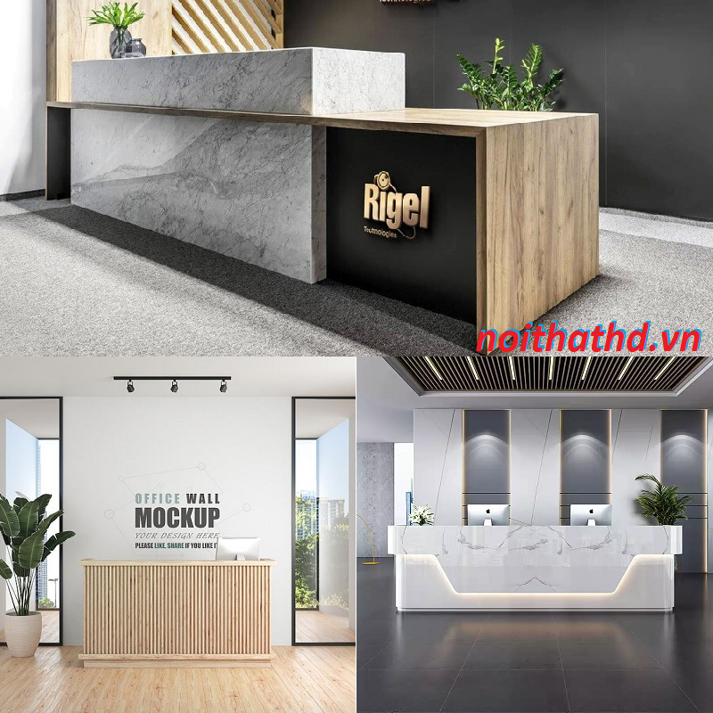 Mẫu quầy lễ tân văn phòng đẹp
