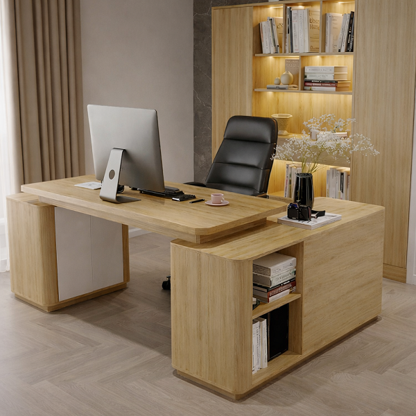 Bàn giám đốc chữ l 1m4 hiện đại bgd015