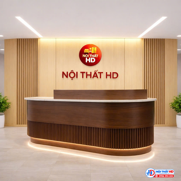 Quầy lễ tân 2m cao cấp lthd0103