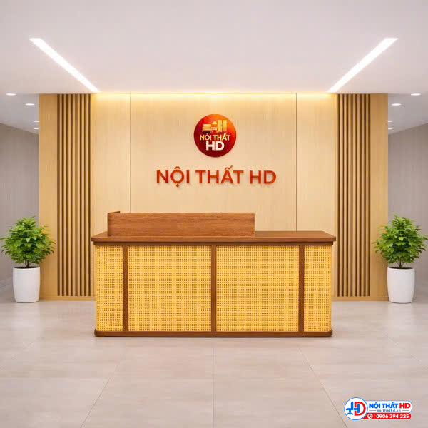 Quầy lễ tân cánh mấy 2m lthd0101 2