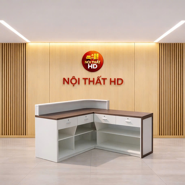 mặt trong quầy lễ tân chữ l 1m7 lthd0102