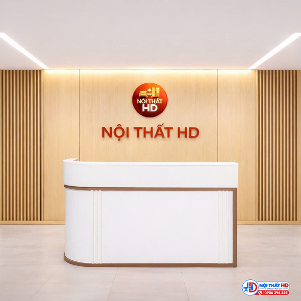 Quầy lễ tân chữ l 1m7 lthd0102