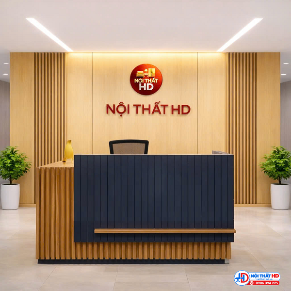 Quầy lễ tân văn phòng tân cổ điển lthd0104