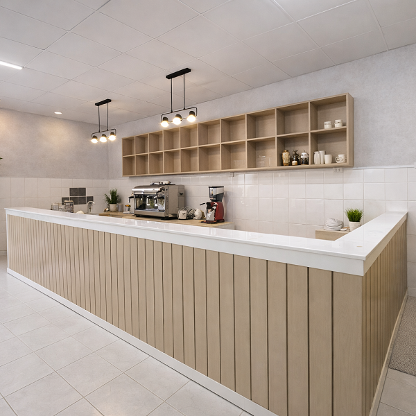 Quầy pha chế chữ l 3m x 1m4 pch012