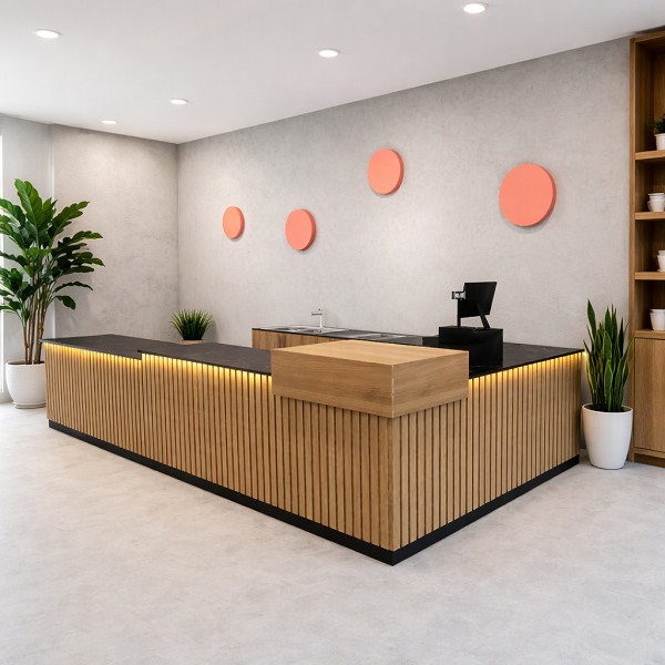 Quầy pha chế chữ u mặt đá hiện đại pch011