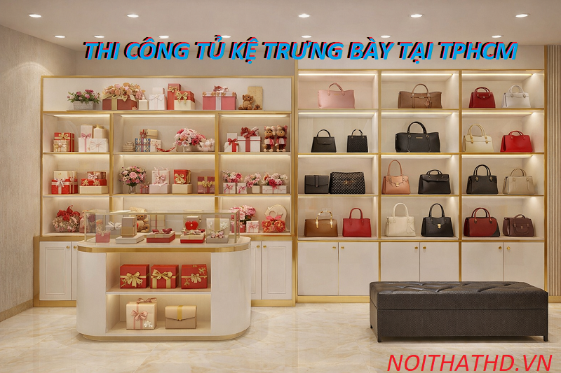 Thi công tủ kệ trưng bày tại TPHCM