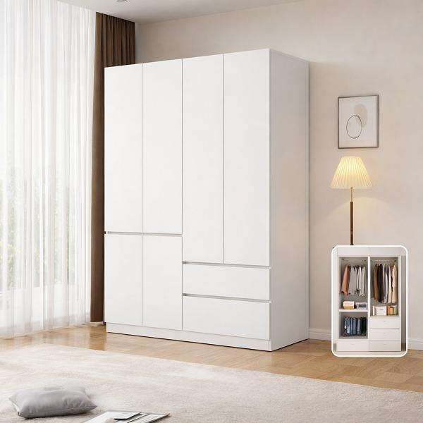 Tủ quần áo 1m4 hiện đại tahd014