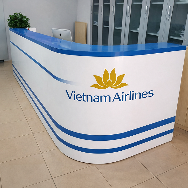 Quầy bán vé máy bay bo cong lthd0113