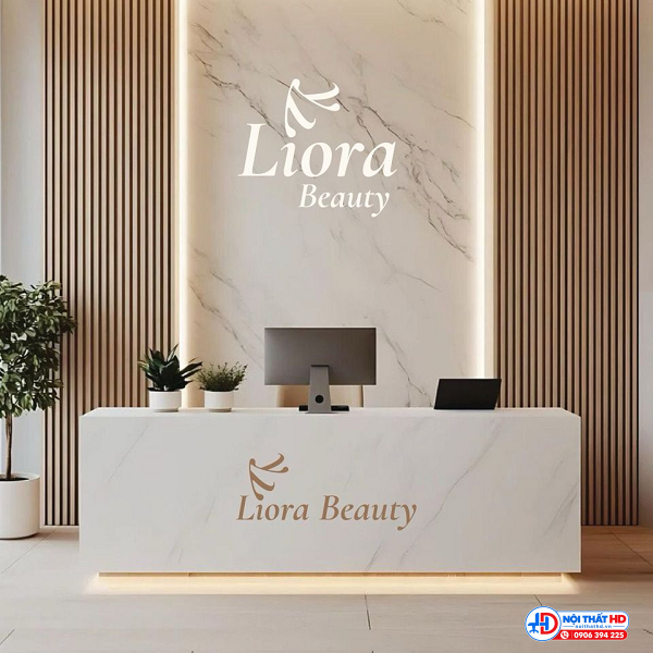 Quầy lễ tân spa 1m6 lthd117