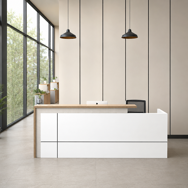 Bàn tiếp tân 2m màu trắng lthd130