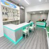 Quầy tư vấn trắng có đèn led lthd129