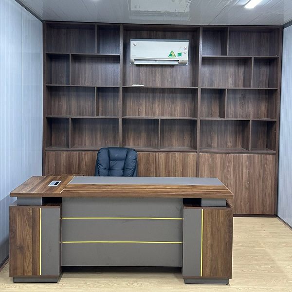 Bàn giám đốc hiện đại chữ l 1m6 bgd040