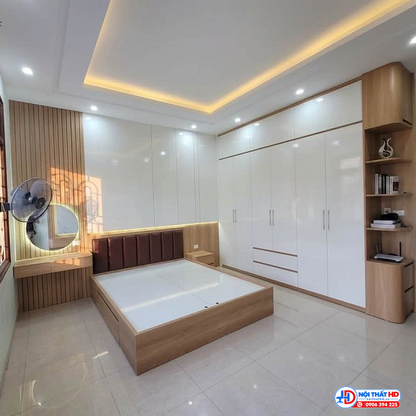 Giường ngủ hiện đại bọc da 1m8 ghd04