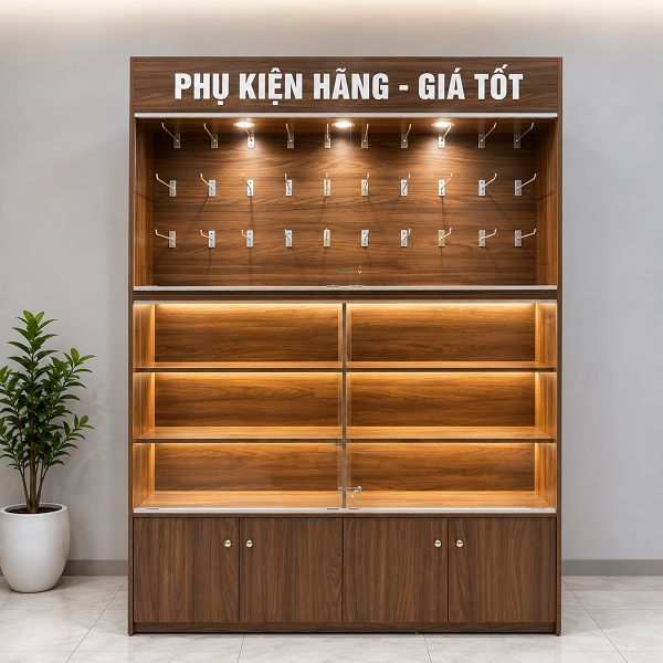 Tủ trưng bày phụ kiện 1m2