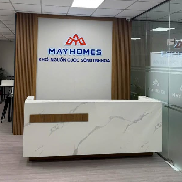 Bàn tiếp tân 2m vân đá hiện đại lthd142