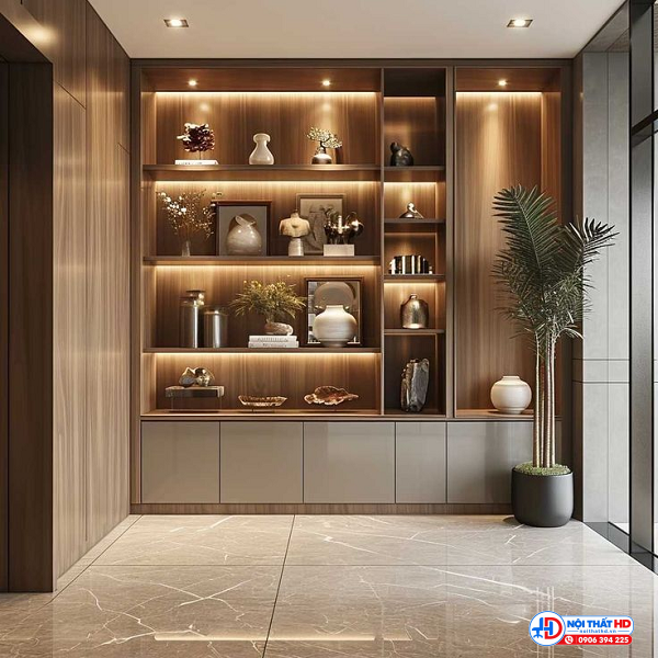 Tủ trưng bày phòng khách hiện đại tbhd100
