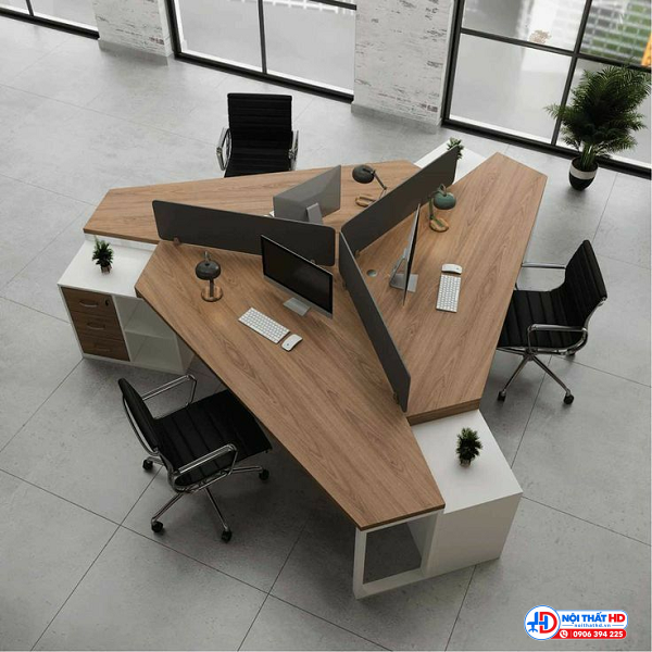 Bàn làm việc 3 chỗ ngồi cao cấp bphd040