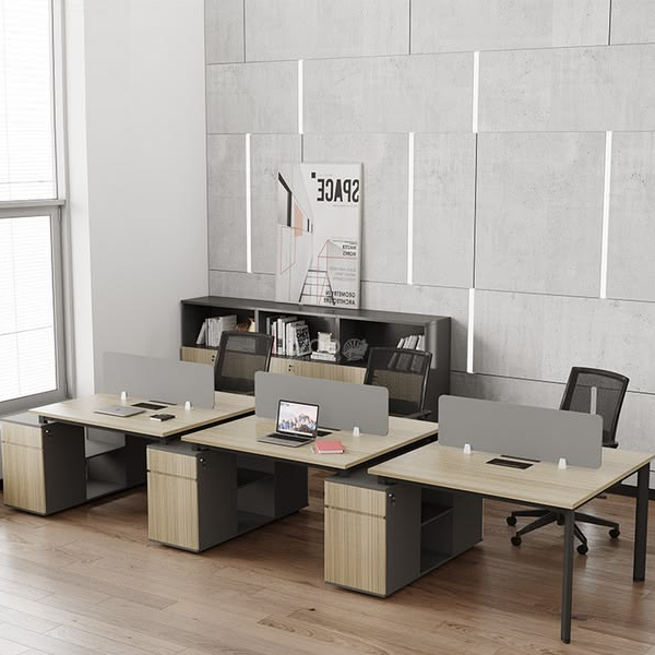Bàn làm việc 6 người có hộc tủ bphd038