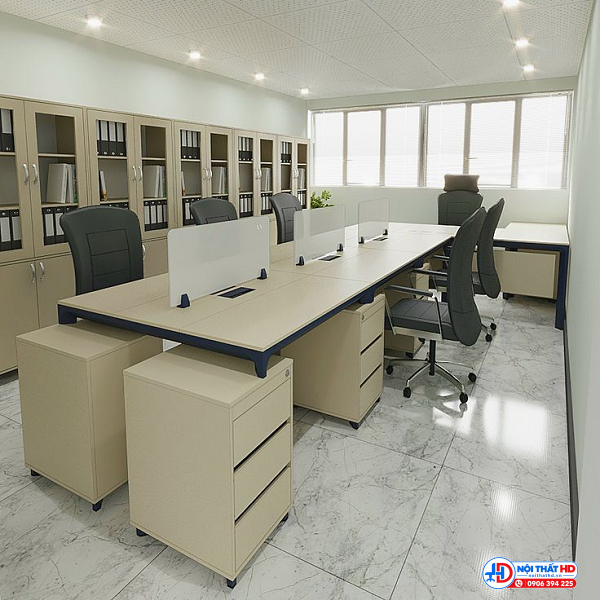 Bàn làm việc 7 chỗ ngồi hiện đại bphd042