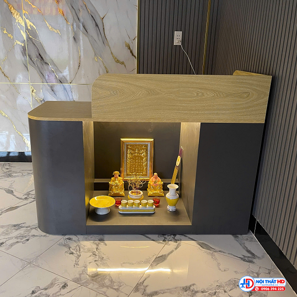 Bàn lễ tân kèm bàn thờ ông địa 1m4 lthd140